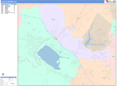Lake Elsinore Digital Map Color Cast Style